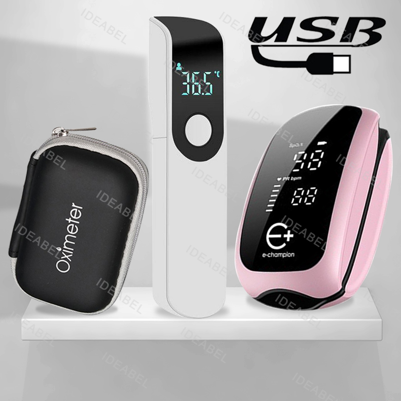 Pulse Oximeter Fingertip Rechargeable - Wiederaufladbares medizinisches Oximeter mit Trageband, Fingerpulsoximeter,