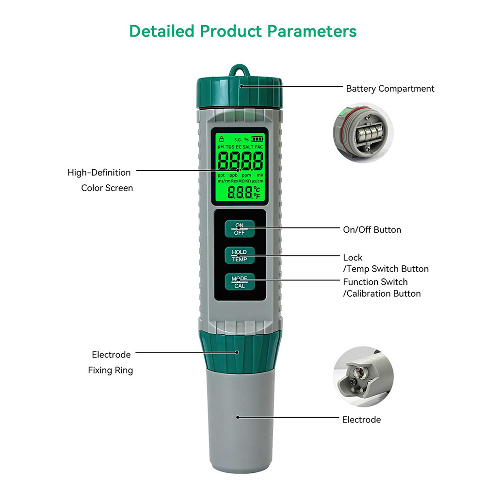 MF‑X101 Multifunktions-Wasserp – Ph Meter Digital Water Tester Bewertung und Preis